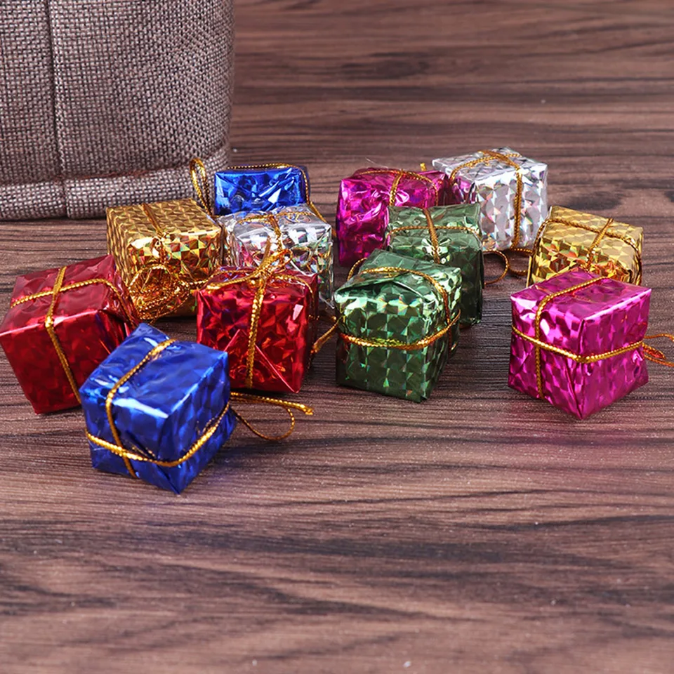 Colorful Mini Gift Boxes Christmas Tree Ornaments