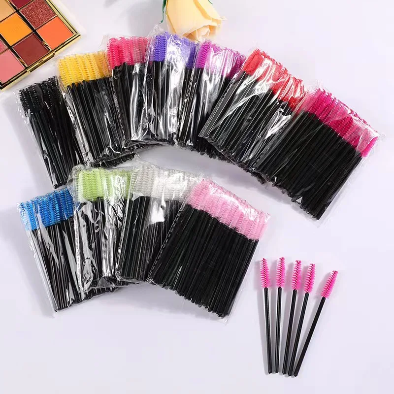 Makeup Brush Set Makeup Brush Eyelashes Brush Eyelash Removal Brush Eyelash Cleaner Brush Eyelash Brush Makeup Tool Set Makeup Tool 5/50Pcs Disposable Eyelash Brushes Eyelashes Extension Tools Eyebrow Brush Mascara Wands Applicator Spoolers Eyelash Extensions