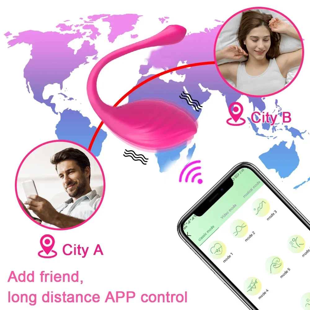 APP Control Bluetooth Vibrator Female Sex Toys