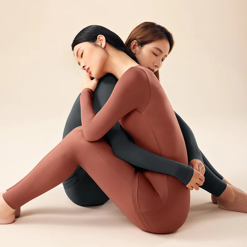 

Новинка, осенне-зимнее пикантное термобелье для женщин, ультратонкие бесследные длинные кальсоны, базовые Топы, термобрюки, Женская вторая кожа