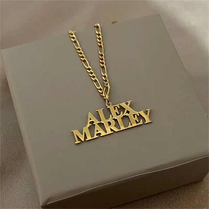 

Custom Made Art Font Friends Best Friends Tags JDM Hip Hop Military Lady Boys Laser Marking Necklaces Thick New Arrivals Gift