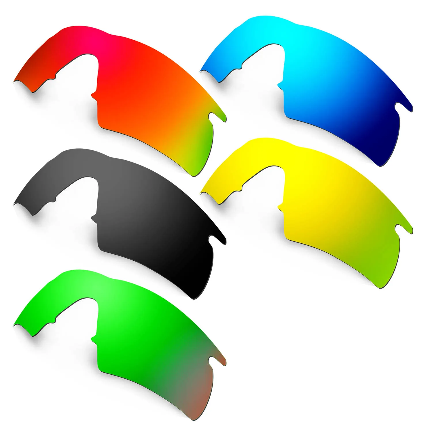 

Поляризованные Сменные линзы HKUCO, очки в оправе с гибридной оправой, 3 пары, красные/синие/черные