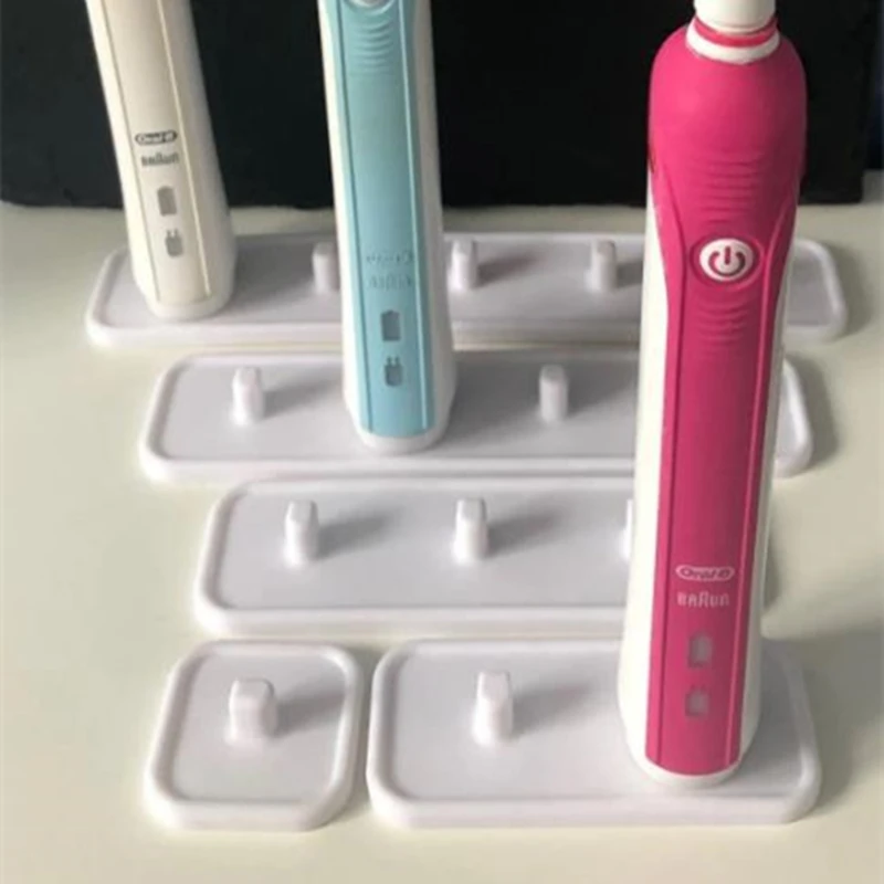 3D Printing Electric toothbrush white stand/holder for 5, 4, 3, 2, 1 Braun Oral B electric toothbrushes holder