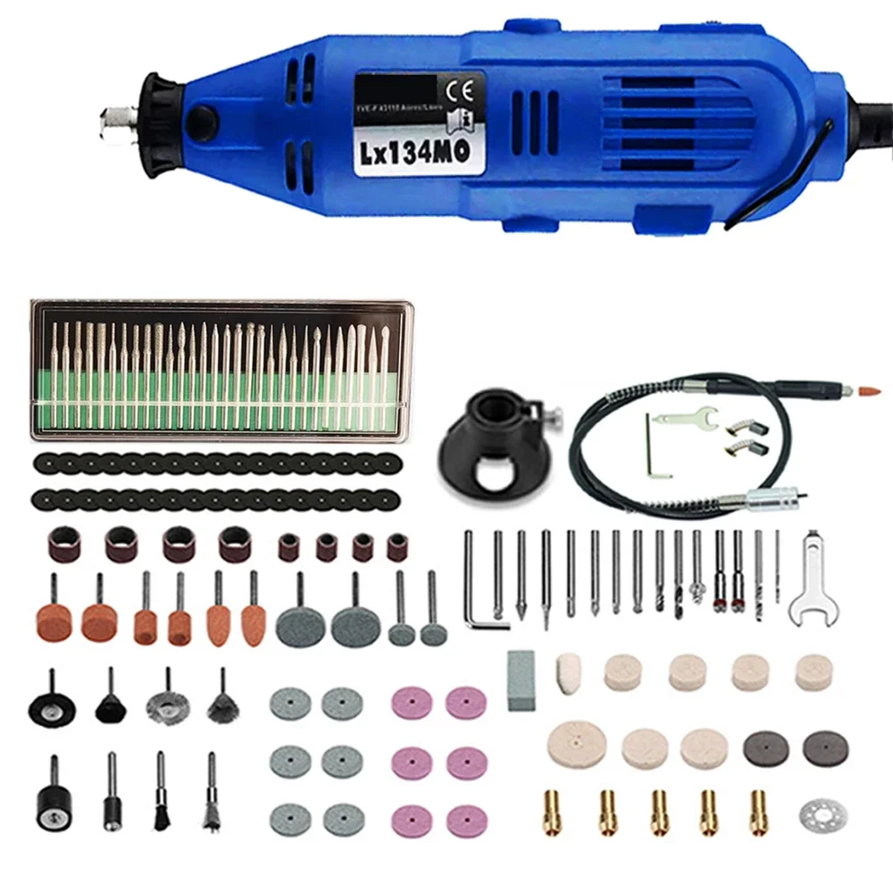 110V 220V Power Tools Electric Mini Drill  Grinder Engraver Polisher with Rotary Tools Set Kit