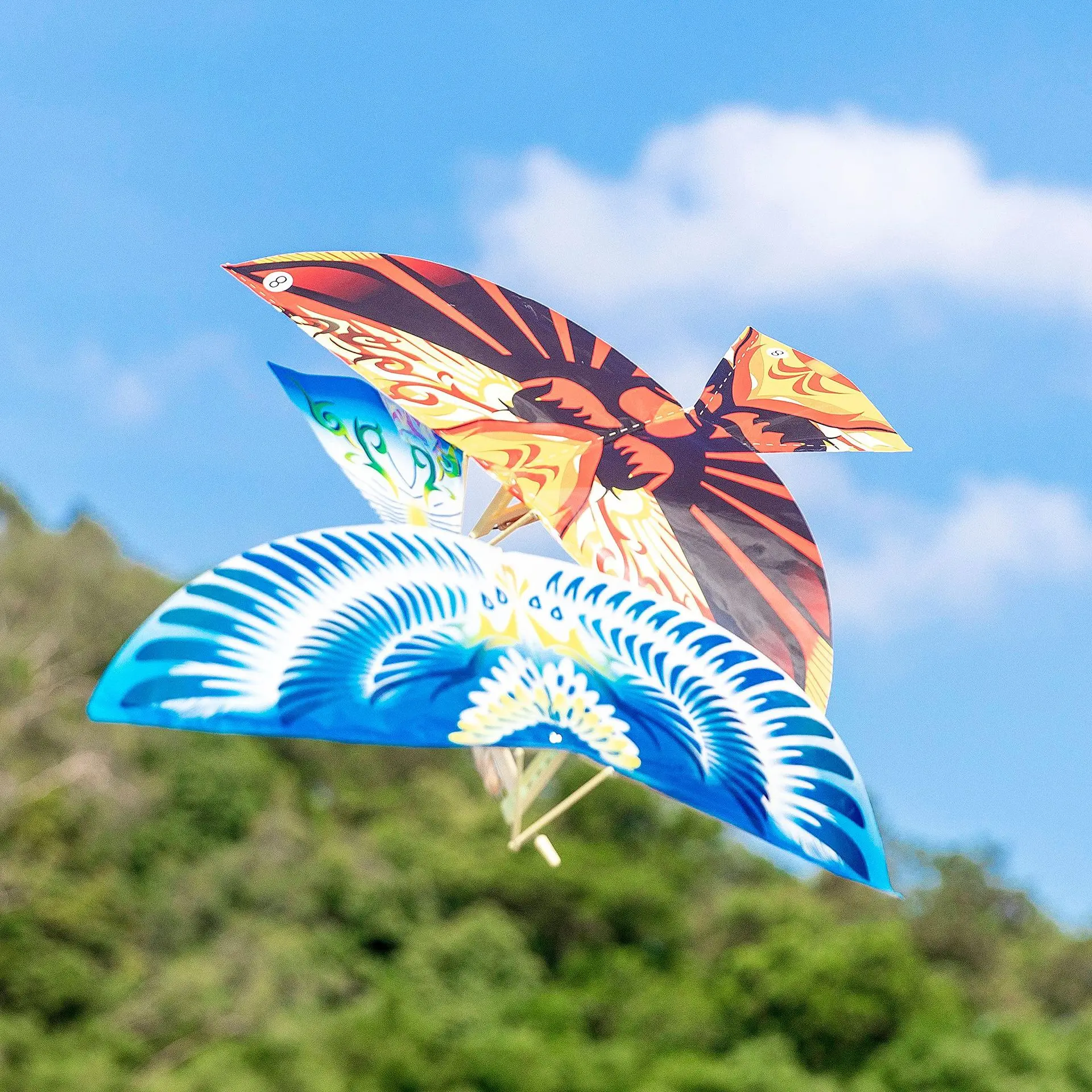 Rubber band power bird Models toy children's puzzle new DIY Kite Bionic Air Plane action Assembly Gift parent-child interaction 3