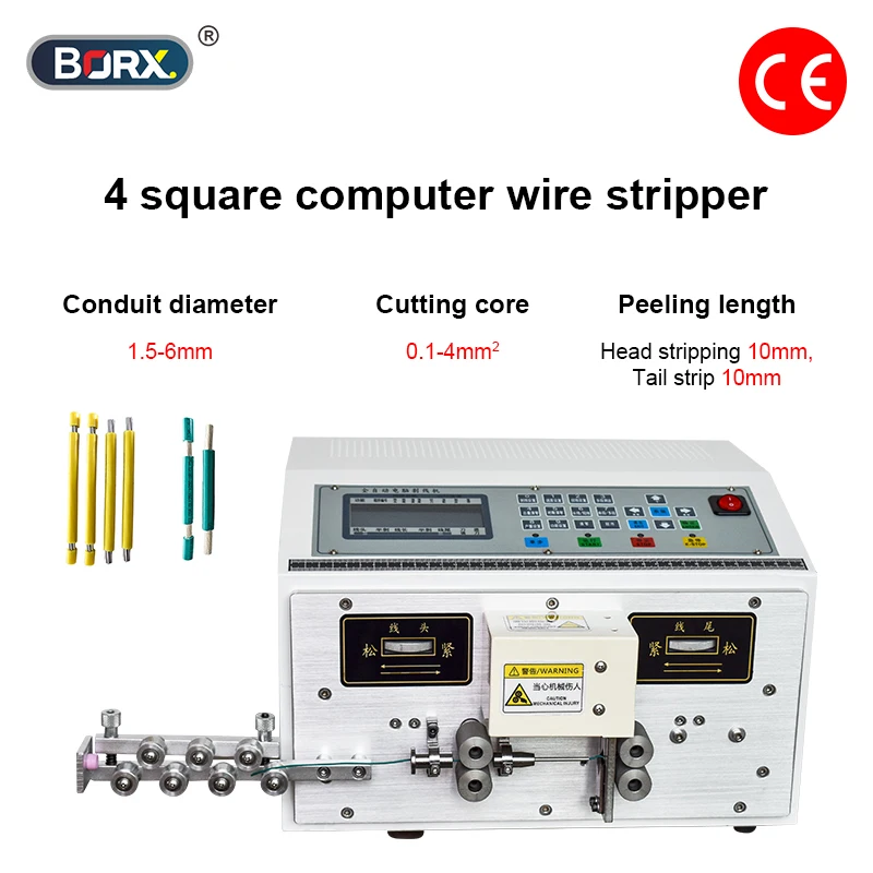 

0.1-4mm Square Single Wire, Double Wire Stripping And Cutting Machine, Automatic Computerized Wire Stripping Machine