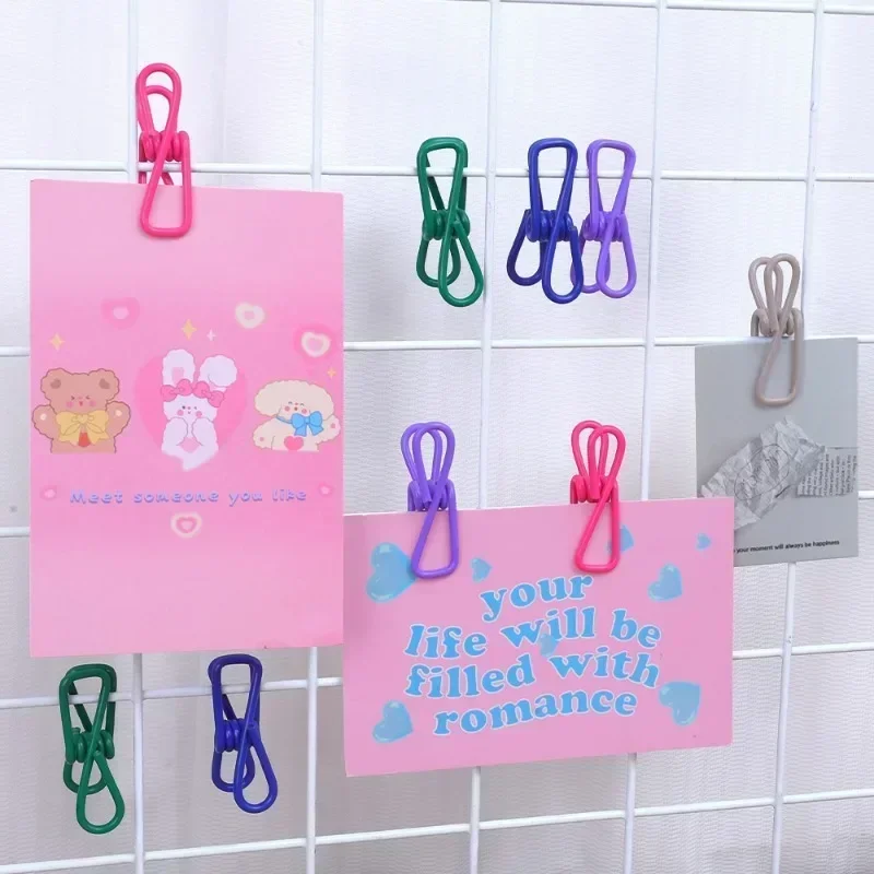50/1PCS Colorful Sealing Clip Steel Wire Bag Clips Multifunctional Storage Clamp Clothespin Food Snack Fixing Portable Seal Pegs 4