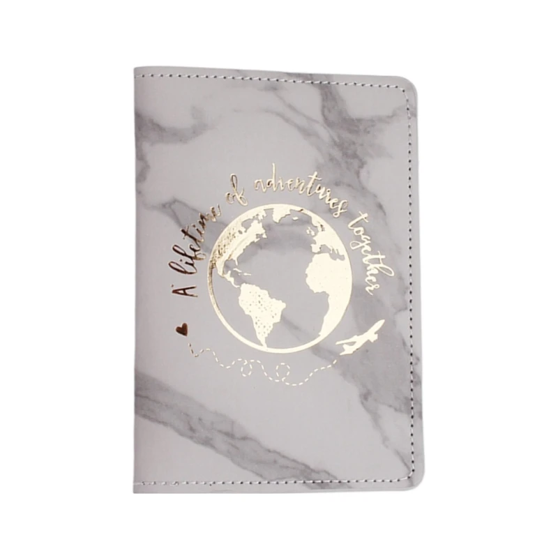 PU Leather Bride Passport Covers Holder Card Protector Gift for Women Men