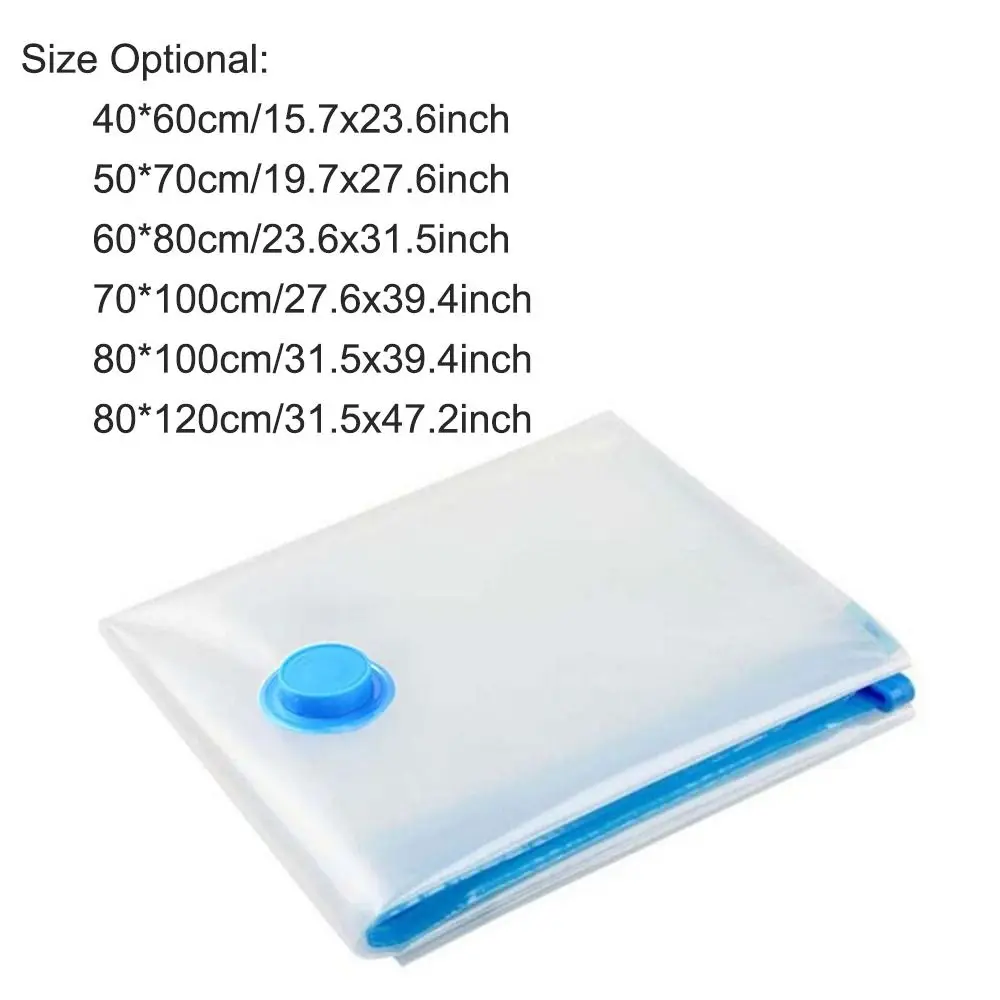 1PC Clothes Storage Vacuum Sealer Packing Bag Travel Case Space Saving Vacuum Storage Bags Large Capacity Transparent 2