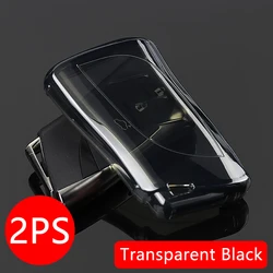 Lexus Transparent TPU Car Smart Key Cover Case Accessories (2X Translucent black)