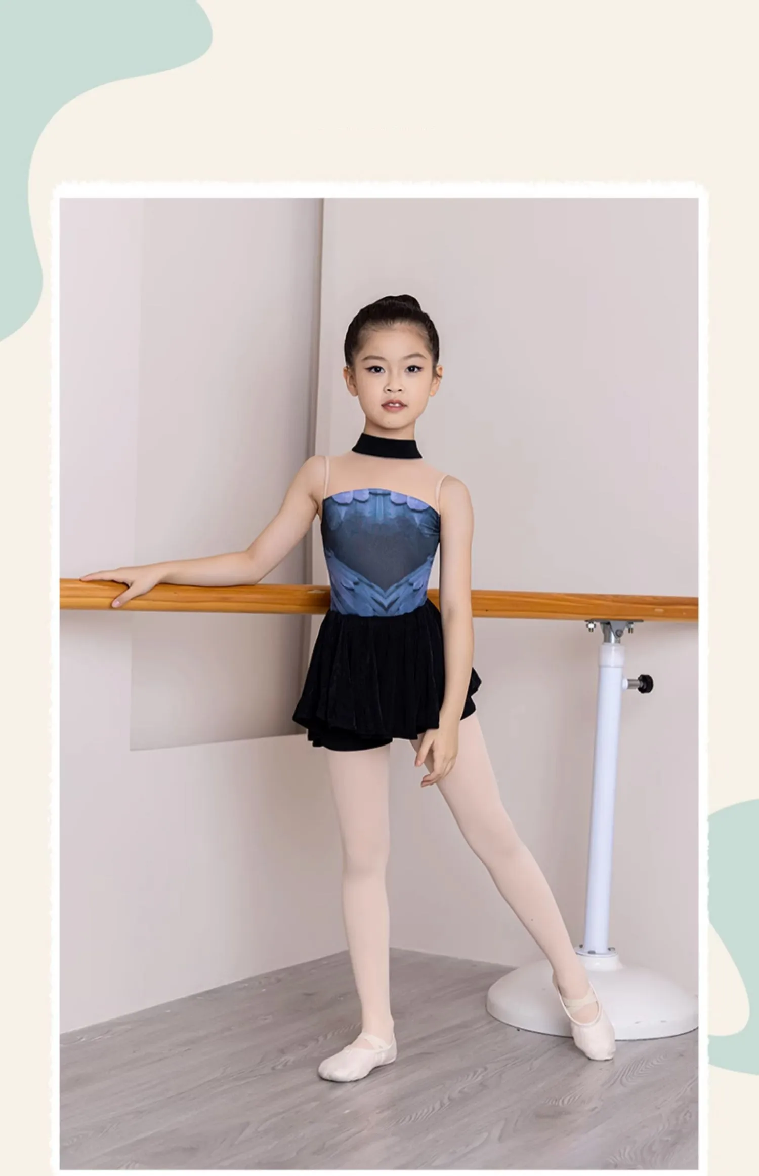 Body Danza Bambina Metallico - Costume Ballerina Manica Lunga Per Ginnastica E Balletto - Foto 9