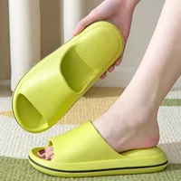 Women Summer EVA Slipper Solid Color couple Beach slippers 2024 Solid Color Flat Sandals Non-slip Bathroom Slippers Pantuflas 1