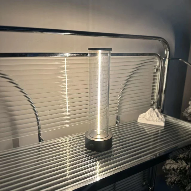 모던 미니멀리스트 LED 충전 라인, 소형 야간 조명, 침실 침대 옆 터치, USB 충전 분위기, 책상 램프, 창의적인 선물