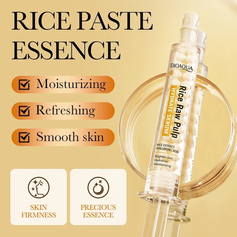 Rice Puree Smearable Water Essence Anti Wrinkle Face Serum Moisturizes Nourishes Reduce Dullness Skincare Products 2