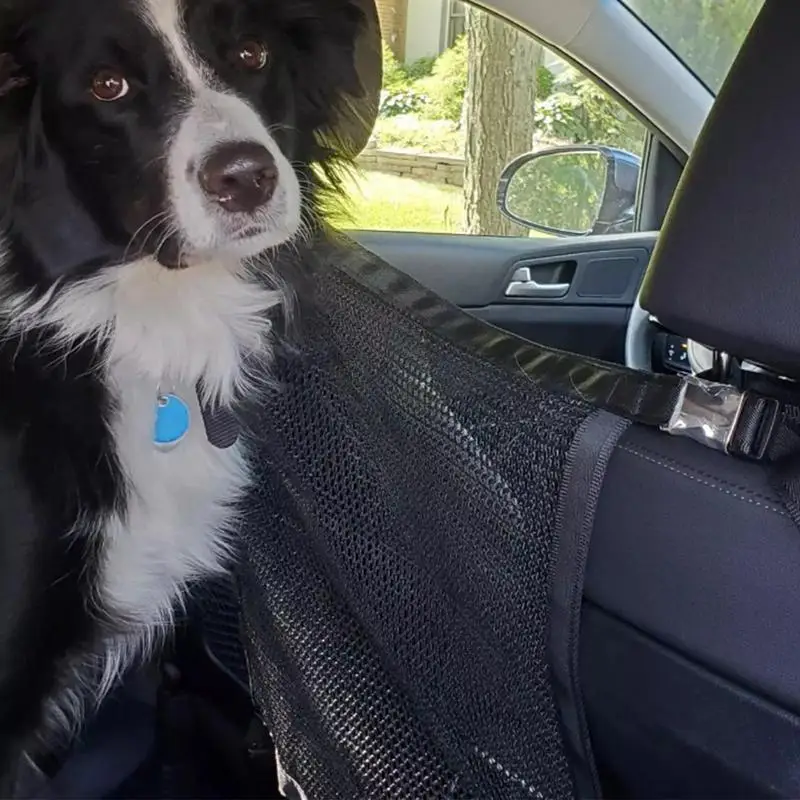 Vehicle Travel Dog Fence Automotive Backseat Dog Net Barrier Breathable Car Back Seat Pet Protective Network For Car Auto