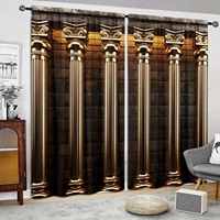 Roman Column Printed Curtain for Home Decor - Rod Pocket Window Treatment for Bedroom, Kitchen, Living Room 1