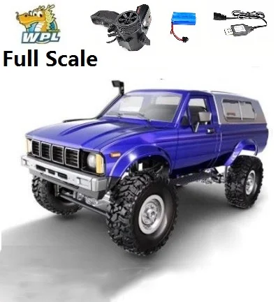 WPL RC Camion Fuoristrada C24-1 1/16 Con Luci LED – Pronto Per L'avventura!
