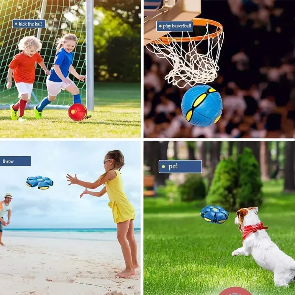 Dog Toys Flying Saucer Ball Pet Deformation UFO Toy Outdoor Sports Dog Training Equipment Dog\'s Play Flying DISC