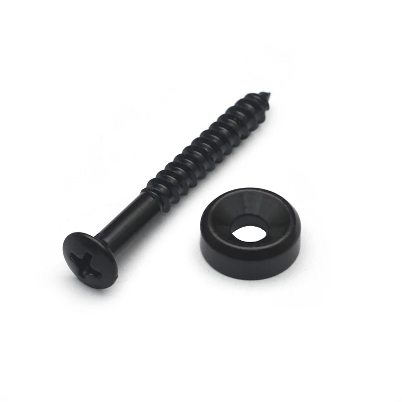 Guitar neck Joint Plate Screw Bushings Ferrules For Neck Mounting With Screws black-chrome-Gold 40pcs