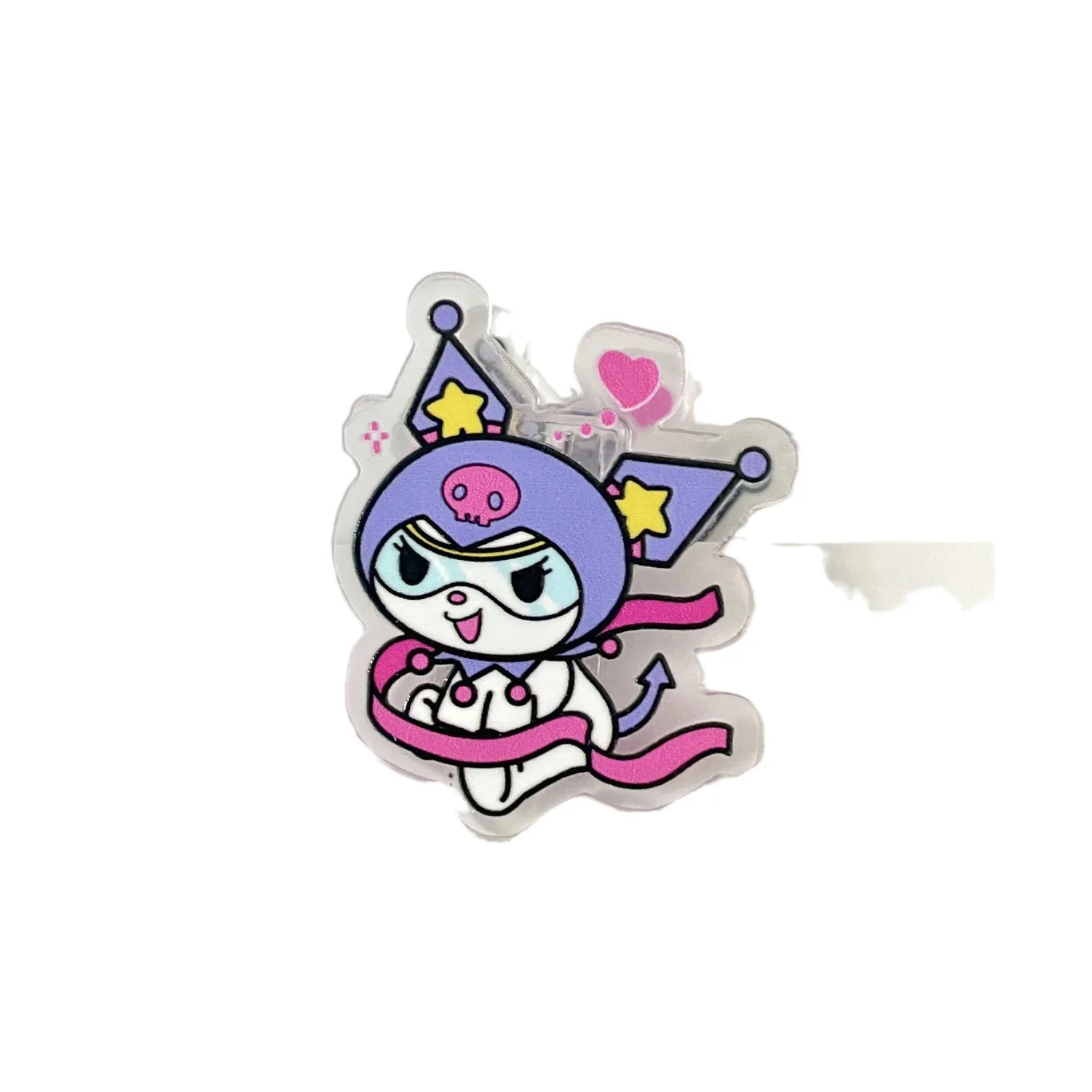 20/50pcs Sanrio Kuromi Melody Double-sided Clip Acrylic Sealing Clip Cute Hand Account Retail Sealing Note