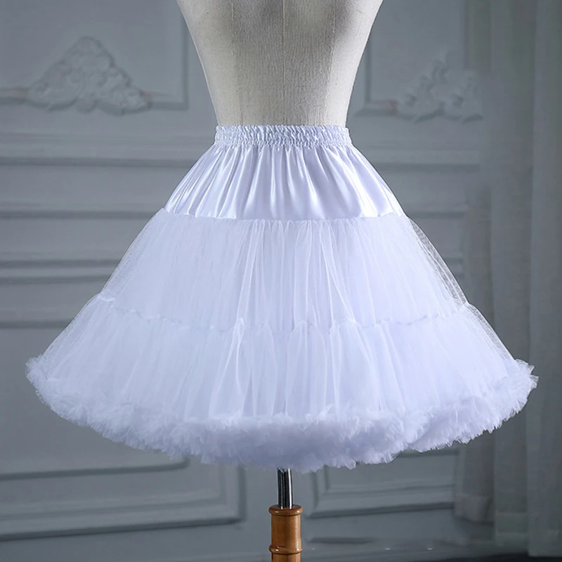 Multilayer White Petticoat Fluffy Lolita Bottom Skirt Support Boneless Soft Yarn Canopy Dress Accessories Girl Japan Puffy Skirt