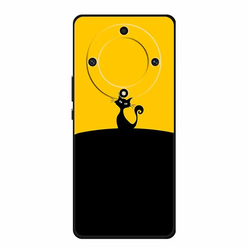 Stylish Painted Soft Silicone Back Cover for Honor X9a – Protective and Popular Coque