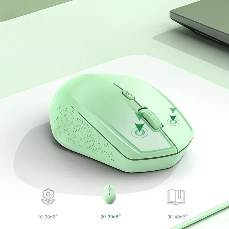 Wireless Mouse Ergonomic Mouse Wireless Optical Mouse Xiaomi Wireless Mute Mouse Bluetooth 1600 Dpi 2.4Ghz Ergonomics Dual Model Type-C Rechargeable Mini Mouses For Pc Android Ios