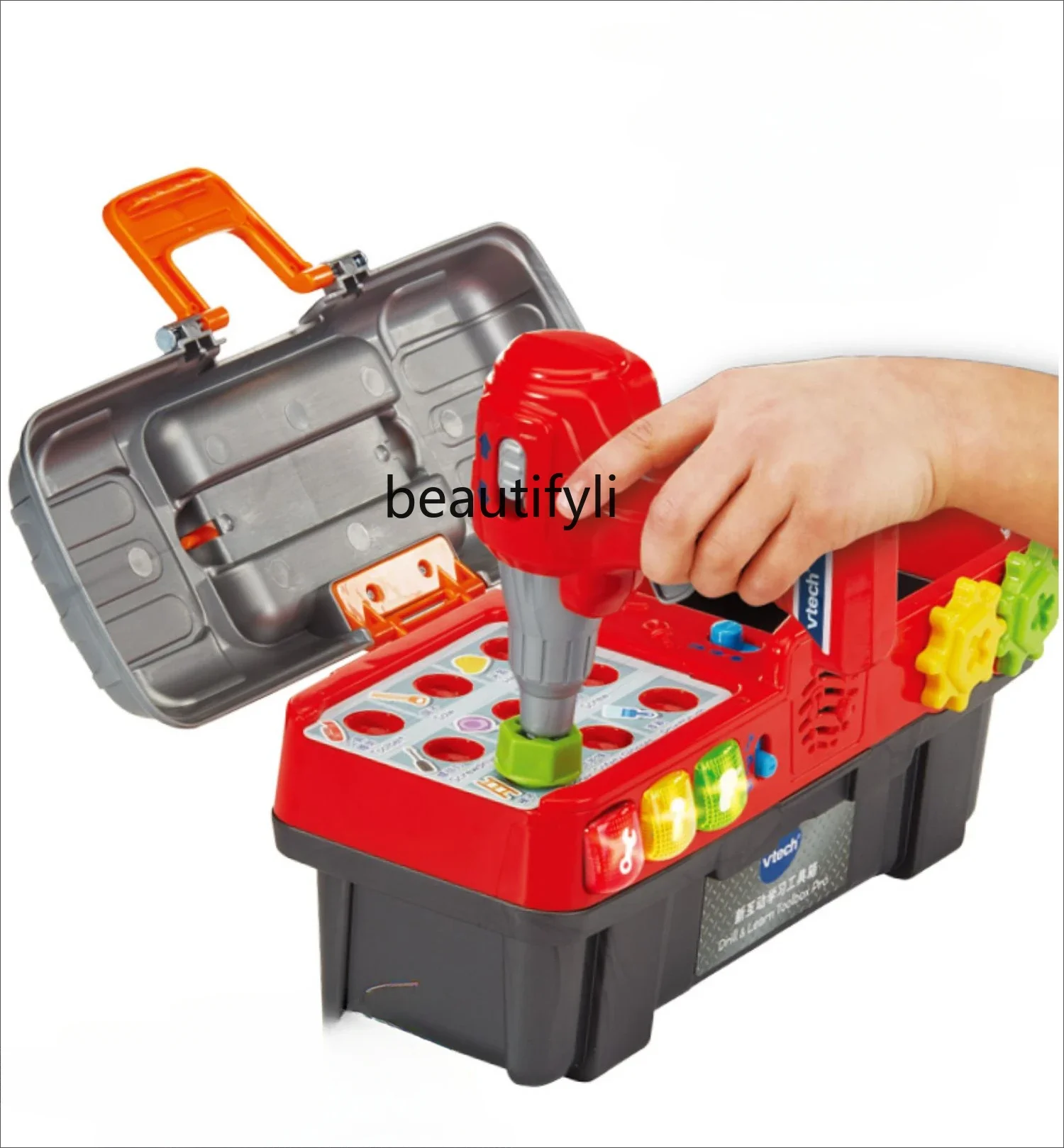 Deluxe Edition Interactive Learning Toolbox Baby Screw Toy Children's Screwdriver Electric Drill Assembly