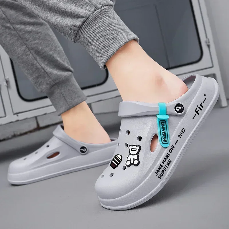 Kinder-Sandalen Sommer Casual Clogs für Kinder Dicke & Weiche Sohle Strandschuhe Jungen Mädchen Geschlossene Zehenpartie Modische Hausschuhe 2026 Neu – Detail 19