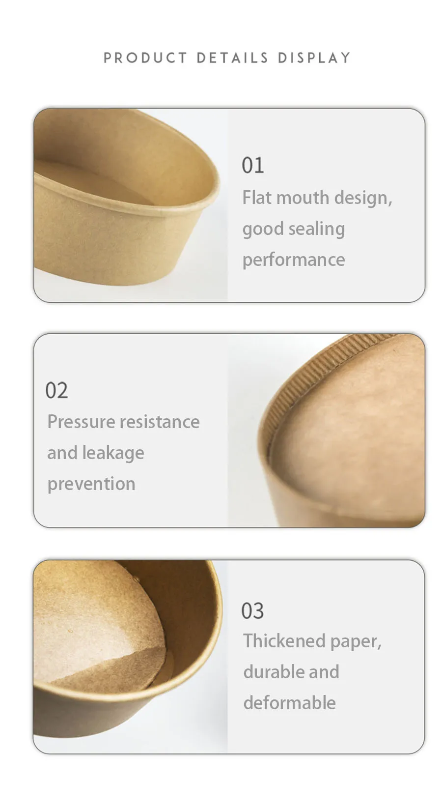 20Pcs Disposable Kraft Paper Bowls with Lids, Eco-Friendly Takeaway Salad Containers, L... - SKU DKPB1536 - UGI Packaging