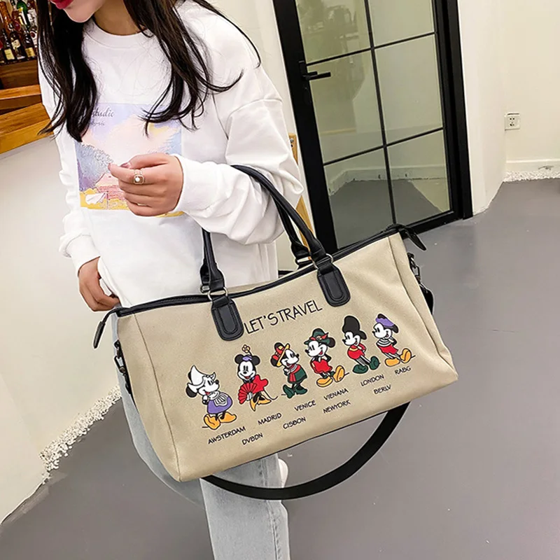 2023New Disney Mickey Fashion Suitcase Travel Tote Bag Men's and