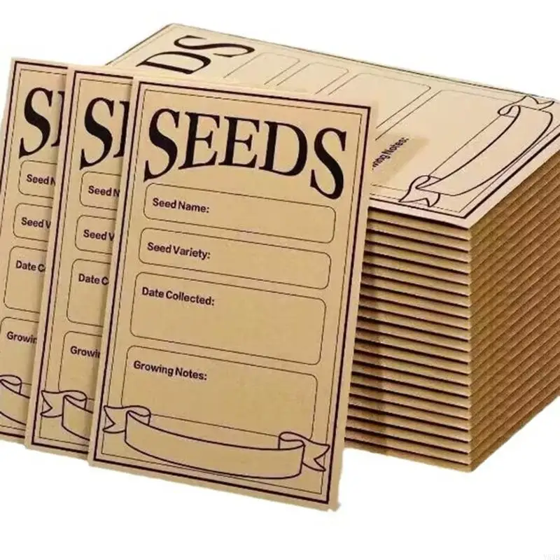 Y5JB 100Pcs Seed Coin Envelopes 3x4.7Inch Sample Seed Packets Envelopes for Gardening