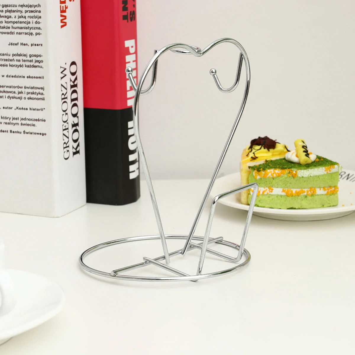 2 Pcs Coffee Cups Plate Rack Hanging Organizer Mugs Holder Stand Stainless Steel