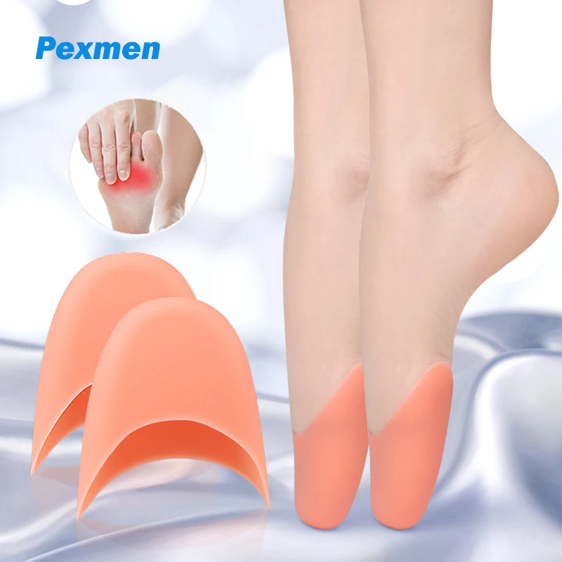 Pexmen 2Pcs Gel Pointe Ballet Dance Shoe Toe Pads Toe Protector Soft  Toe Covers High Heels Toe Caps for Women Girl Pointe Shoes 3 pairs boots high heels to protect the head toe guards for feet caps shoe protector tips
