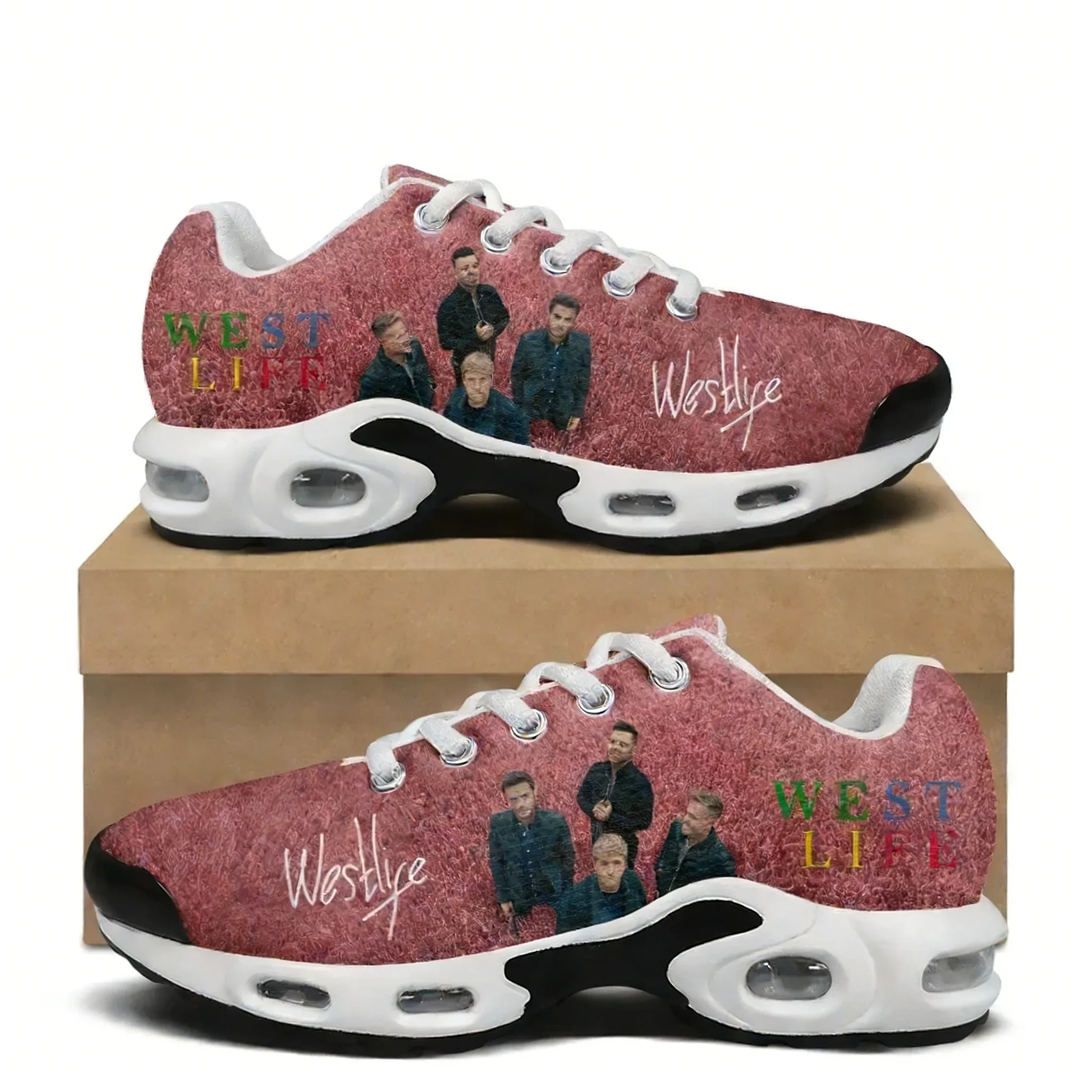 Westlife Band Air Cushion Sneakers Mens Womens Hip Hop Rock Lightweight Sports Shoes Custom Couple Cool Popular Leisure Sneaker 1