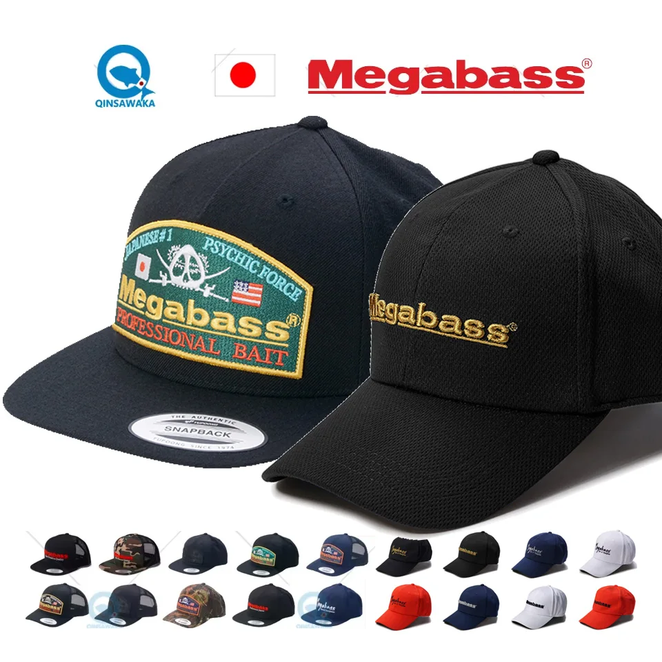JAPAN Megabass Fishing Lure Cap BAIT OF CHAMPION CAP SUN VISOR Peaked /Baseball Mesh Field Cap  Snapback Hat Summer UV sunscreen