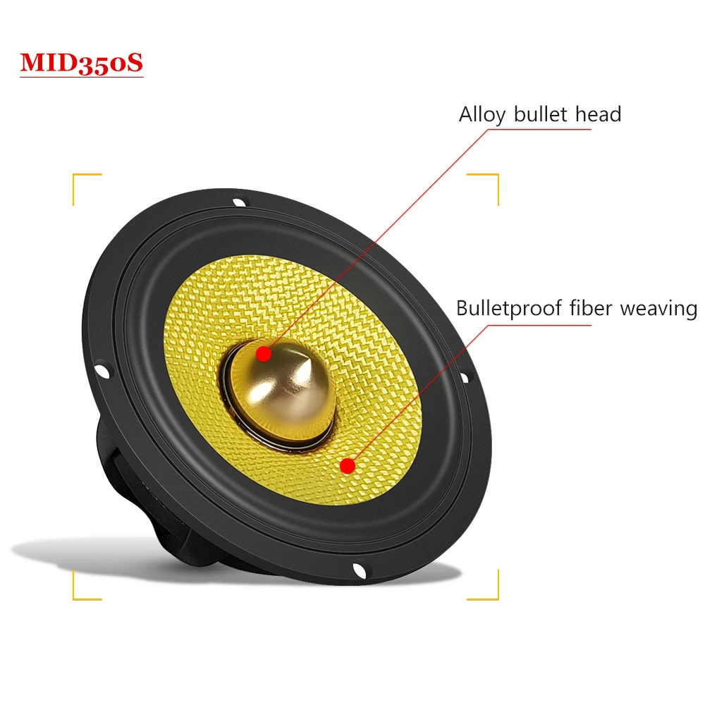 3.5インチ弾丸ガイド付きミッドレンジスピーカー、カーセンター 3.5インチ弾丸ガイド付きミッドレンジスピーカー、カーセンター