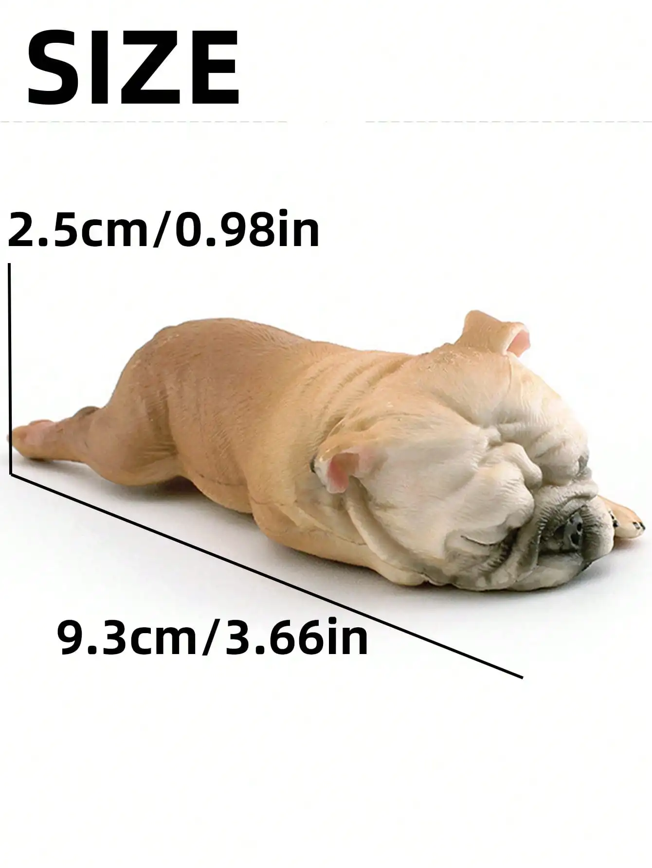 Sleepy French Bulldog Simulation Figurine - Desktop Ornament Collectible and Unique Birthday Gift
