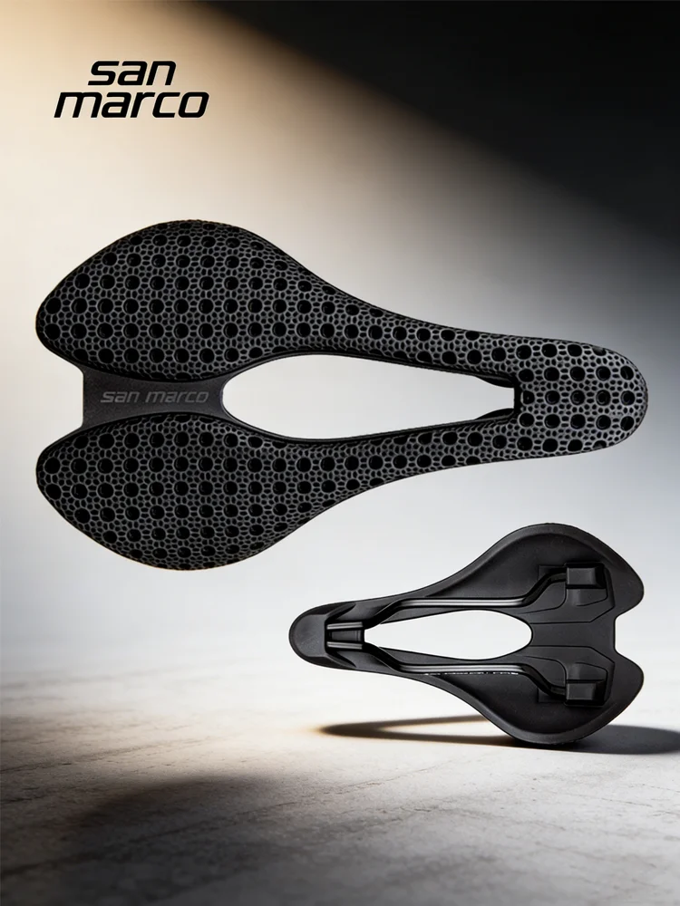 3D-Gedruckter San Marco Saddle Road Grave MTB Fahrradsattel 245*141mm CrMo Stahlschiene Fahrradsitz Komfortabel Atmungsaktiv Fahrradzubehör – Detail 1
