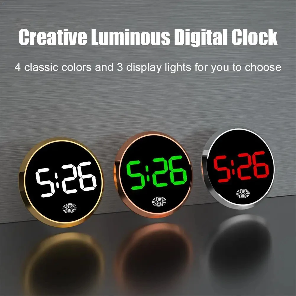 NEW LED Car Clock Touch Type Digital Quartz Watch Mini