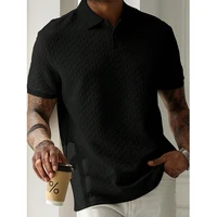 Polo d'été à manches courtes pour hommes, Streetwear, hauts de couleur unie, marque respirante 3
