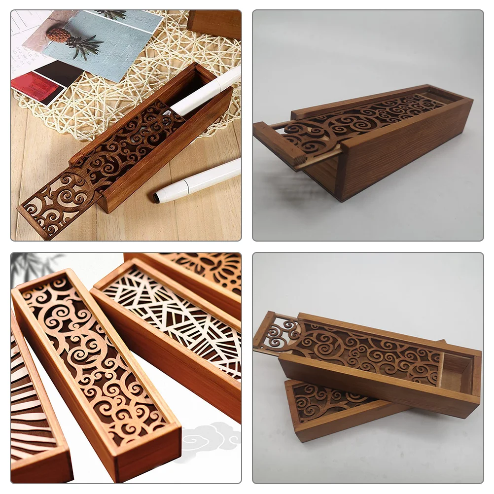 Estuche De Madera Para Lápices, Caja Con Tapa Y Altura 3cm | Cuotas Sin