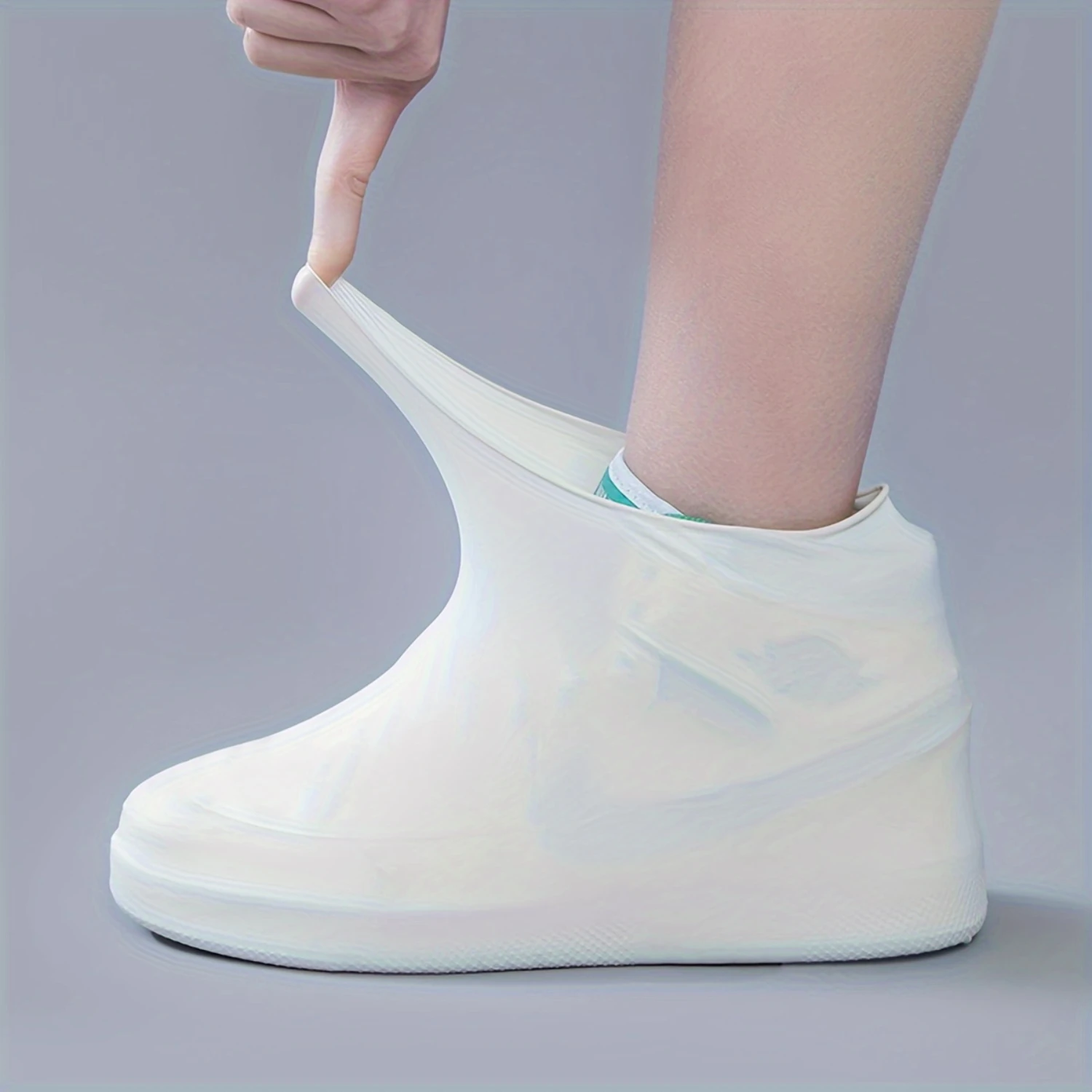Waterproof Latex Rain Shoe Cover for Men and Women-Thickened, Non-Slip, Wear-Resistant-Outdoor Rain Boots for Rainy Days