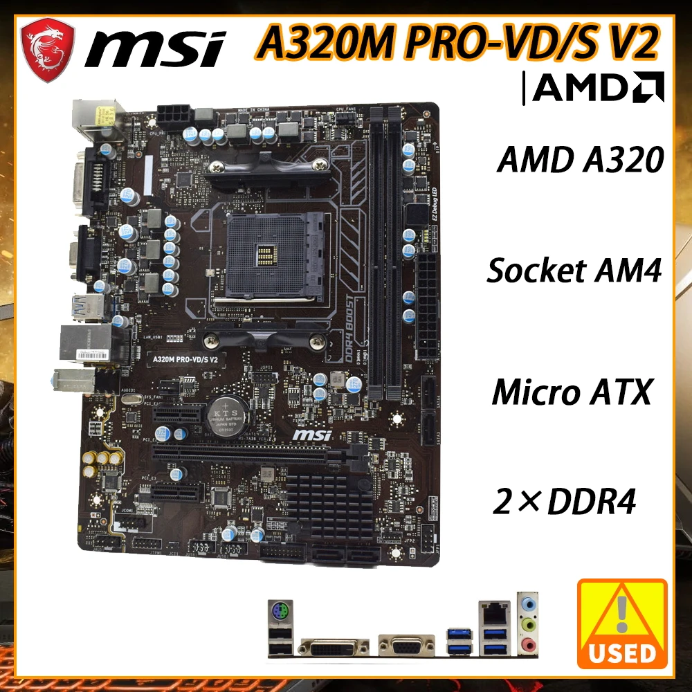 Msi A320 Motherboard Supported Processor A320m Ddr4 Socket Am4 Chipset