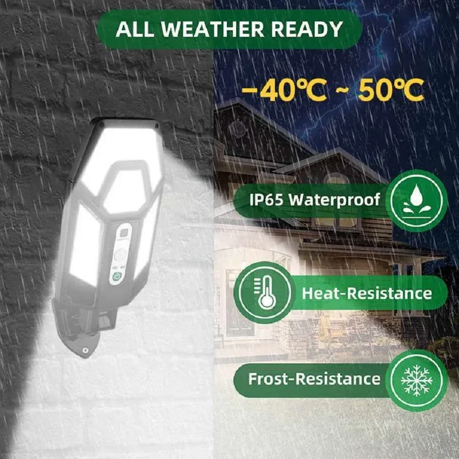 Description Picture 2 of itemNEW 8000LM Outdoor Solar Lamps Motion Sensor Solar Lights Sunlight Power Street Wall Light IP65 Waterproof External Solar Lamp