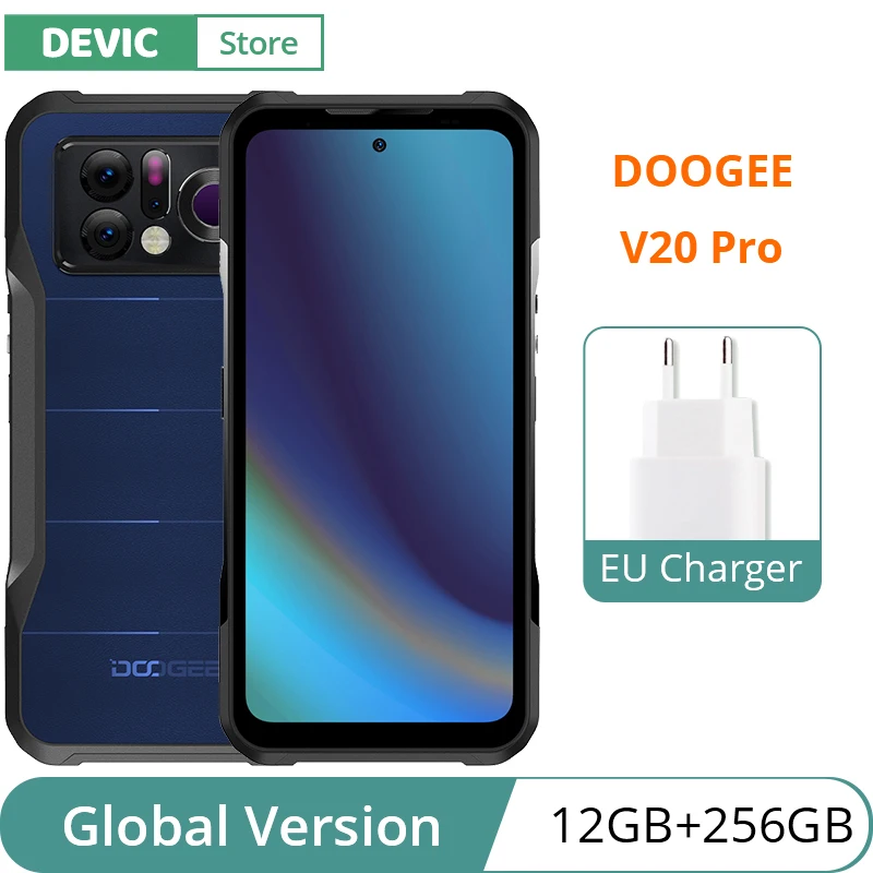 

DOOGEE V20 Pro Global Version Smartphone 6.43" AMOLED Display 12GB 256GB Dimensity 700 Octa 33W Fast Charger 64MP Triple Camera