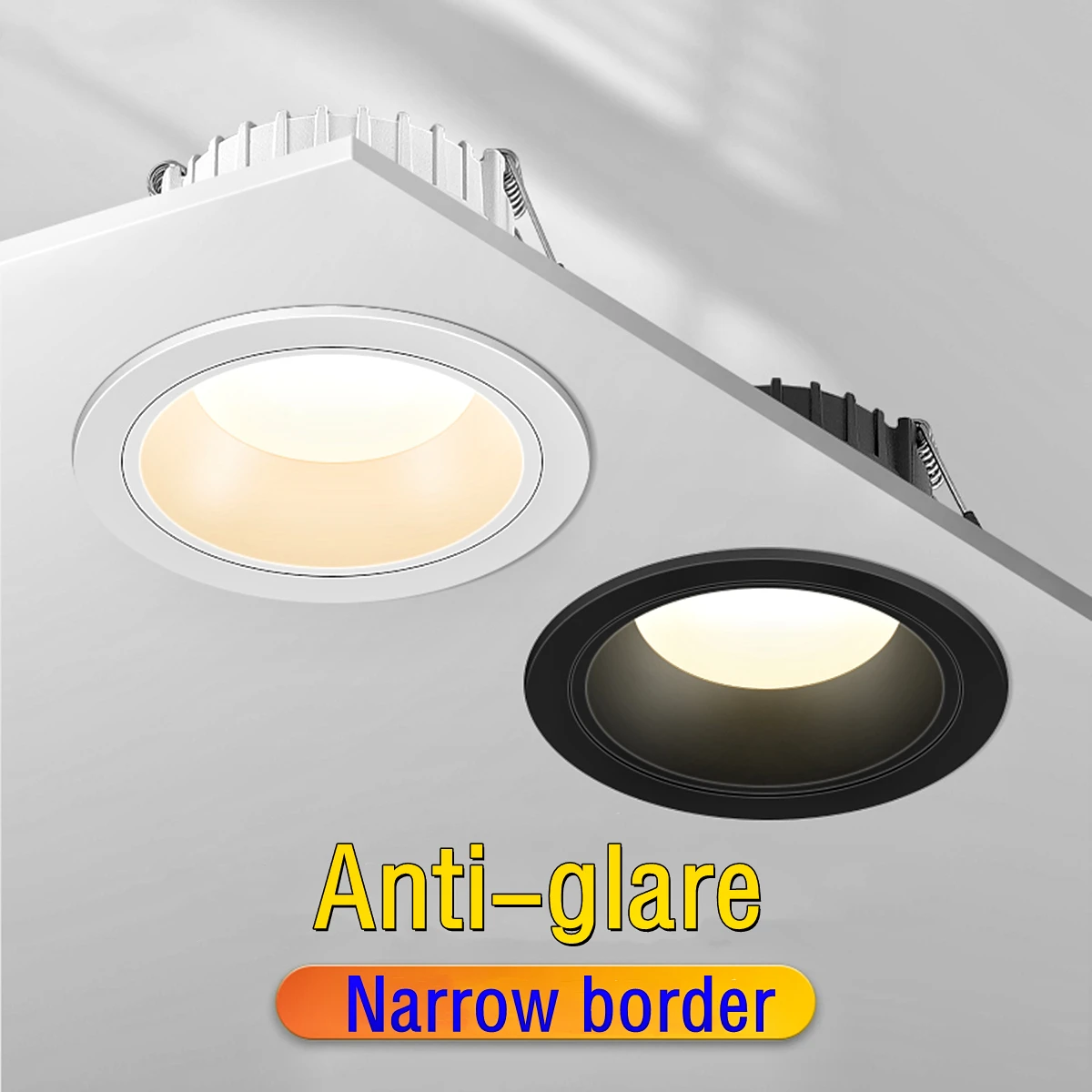 Recessed Anti-glare LED Spot Light Hole Size 75MM Gold/Silver Narrow Border Downlight Living Room Spotlight Bedroom Light wall washer downlight