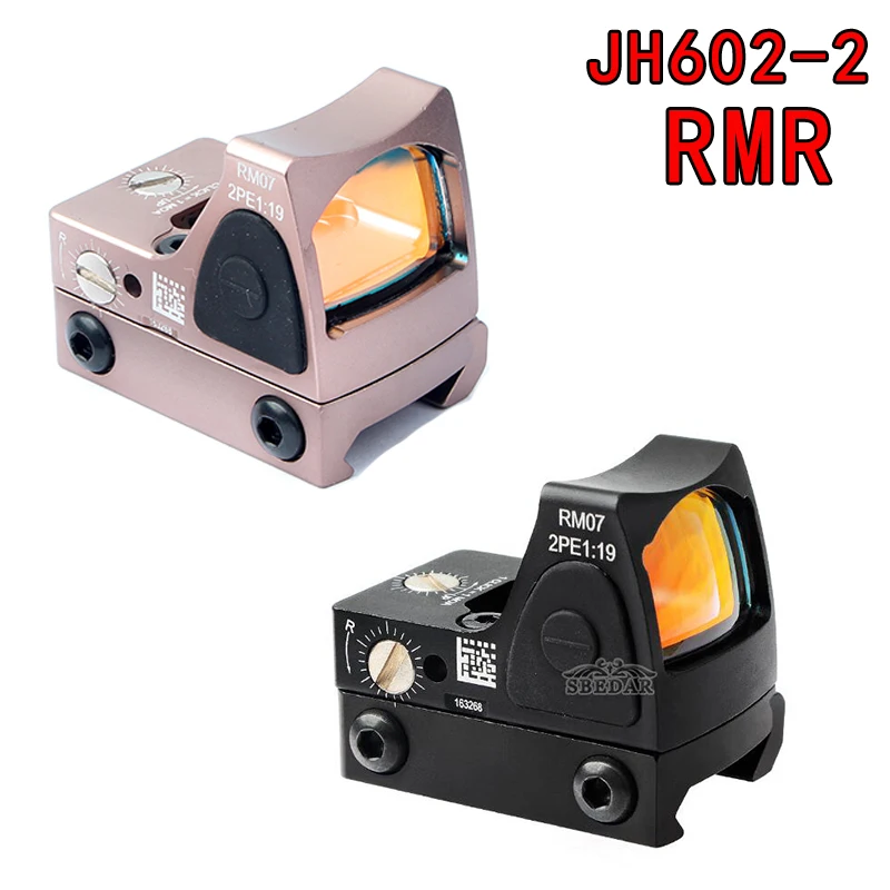 Red Dot Sight Rifle Scope Tactical Mini RMR Red Dot Sight Collimator Glock Rifle Reflex Sight Scope Fit AR15 M16 M4 20mm Rail Hunting Riflescope