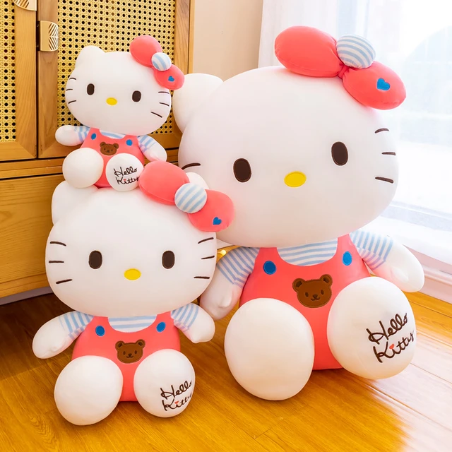 Giant Hello Kitty Plush SANRIO Kawaii Room Decor Cute Anime KT Cat Stuffed  Dolls Soft Hellokitty Peluche Toys for Girls - AliExpress