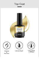 ROSALIND 15ml Top Coat Gel Polish UV LED Lamp Soak Off Top Coat Long Lasting Nail Art Decorations Gel Nail Polish 2